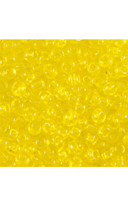 Glass seed beads 8/0 (3mm) Transparent yellow